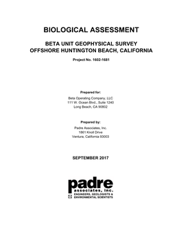Biological Assessment