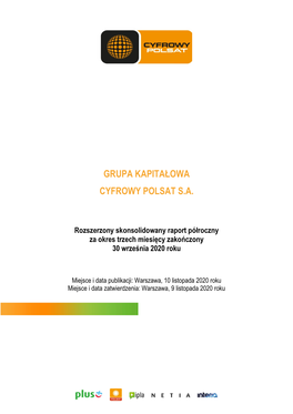 Grupa Kapitałowa Cyfrowy Polsat S.A