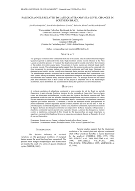 Paleochannels Related to Late Quaternary Sea-Level Changes in Southern Brazil