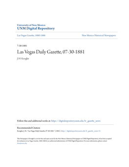 Las Vegas Daily Gazette, 07-30-1881 J