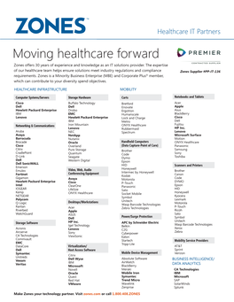Moving Healthcare Forward Zones Offers 30 Years of Experience and Knowledge As an IT Solutions Provider