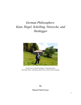 Kant, Hegel, Schelling, Nietzsche, and Heidegger