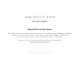 Reception & Event Menu