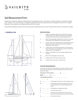 Sail Measurement Form