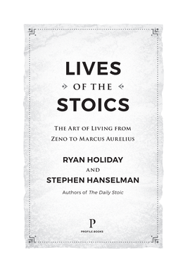 Lives Stoics