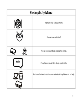 Steamplicity Menu