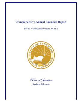 Port of Stockton Stockton, California Comprehensive Annual Financial Report