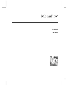 Menupro 9 User Guide Getting Started • I