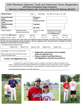 Printable Registration Form