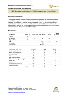 NLM Leptospermum Lanigerum – Melaleuca Squarrosa Swamp Forest