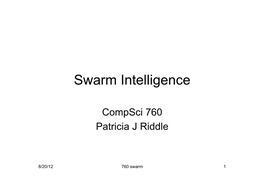 Swarm Intelligence