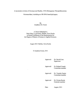 A Taxonomic Revision of Octomacrum Mueller, 1934 (Monogenea: Polyopisthocotylea: Octomacridae), Including an 18S DNA Based Phylogeny