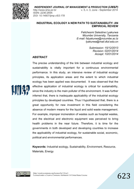 Industrial Ecology a New Path to Sustainability: an Empirical Review