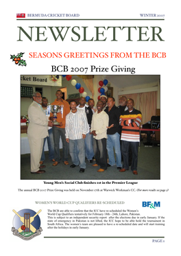 Full Bermuda Cricket Board Newsletter
