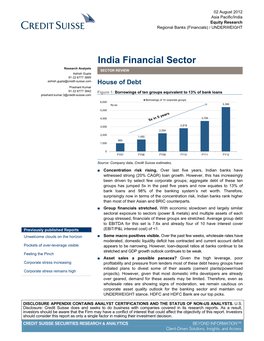 India Financial Sector. House of Debt