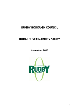 Rural Sustainability Study 2015