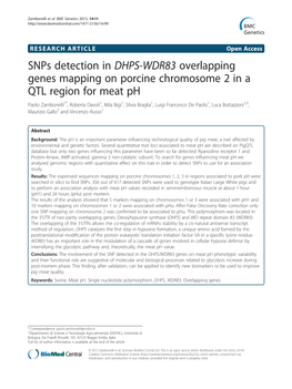 Snps Detection in DHPS-WDR83 Overlapping Genes Mapping On