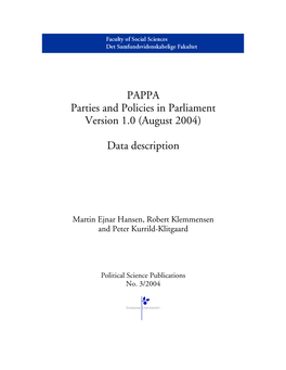 PAPPA – Parties and Policies in Parliaments