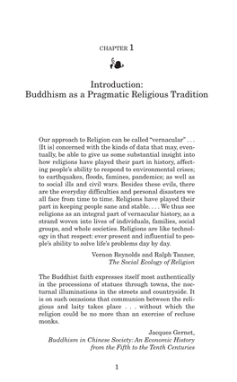 Buddhism As a Pragmatic Religious Tradition
