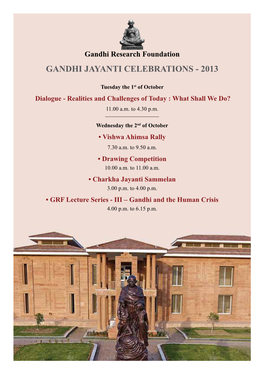 Gandhi Jayanti Celebrations - 2013