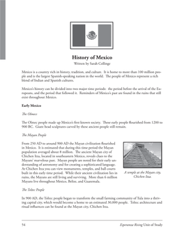 History of Mexico Written by Sarah Collinge