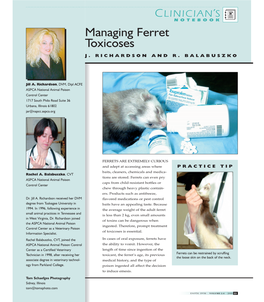 Managing Ferret Toxicoses J