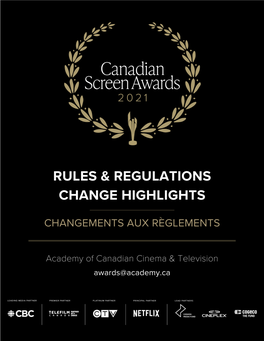 2021-Canadian-Screen-Awards-Rules-Regulations-Change-Highlights.Pdf