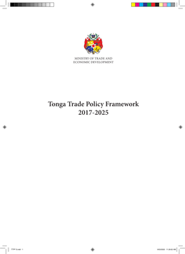 Tonga Trade Policy Framework 2017-2025