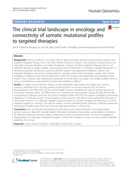 JAX-CKB), Which Can Be Queried Readily to Access Comprehensive Data for Clinical Reporting Via Customized Reporting Queries