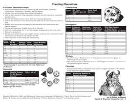 Swords & Wizardry, Quick Reference.Indd