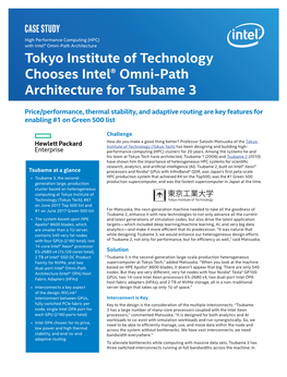 (Intel® OPA) for Tsubame 3