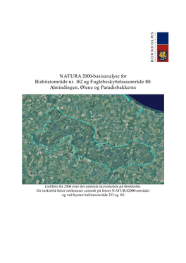 NATURA 2000-Basisanalyse for Habitatområde Nr. 162 Og Fuglebeskyttelsesområde 80: Almindingen, Ølene Og Paradisbakkerne