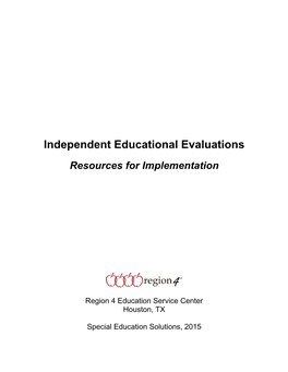 Independent Educational Evaluations