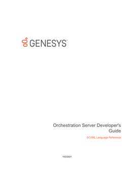 Orchestration Server Developer's Guide
