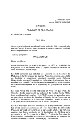 Proyecto De Declaracion