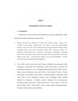 Bab V Kesimpulan Dan Saran