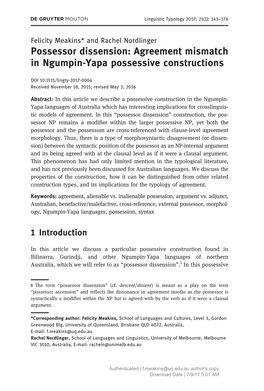 Linguistic Typology 2017; 21(1): 143–176