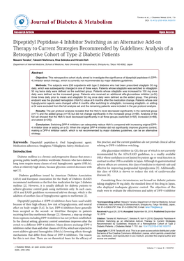 Dipeptidyl Peptidase-4 Inhibitor Switching