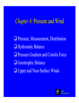 Chapter 4: Pressure and Wind