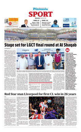 Stage Set for LGCT Final Round at Al Shaqab