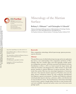 Mineralogy of the Martian Surface