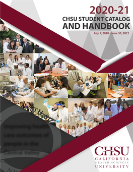 2020-21 CHSU Student Catalog and Handbook