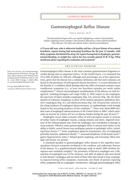 Gastroesophageal Reflux Disease