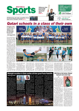 Qatari Schools in a Class of Their Own Youngsters Unite in Celebration of Athletics with 100 Days to Go for IAAF Doha Worlds 2019