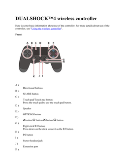 DUALSHOCK™4 Wireless Controller