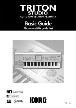 Korg Triton Studio Manual