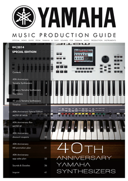MUSIC PRODUCTION GUIDE Official News Guide from Yamaha & Easy Sounds for Yamaha Music Production Instruments