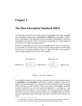 Chapter 2 the Data Encryption Standard (DES)