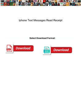 Iphone Text Messages Read Receipt