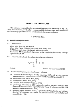 Methyl Methacrylate